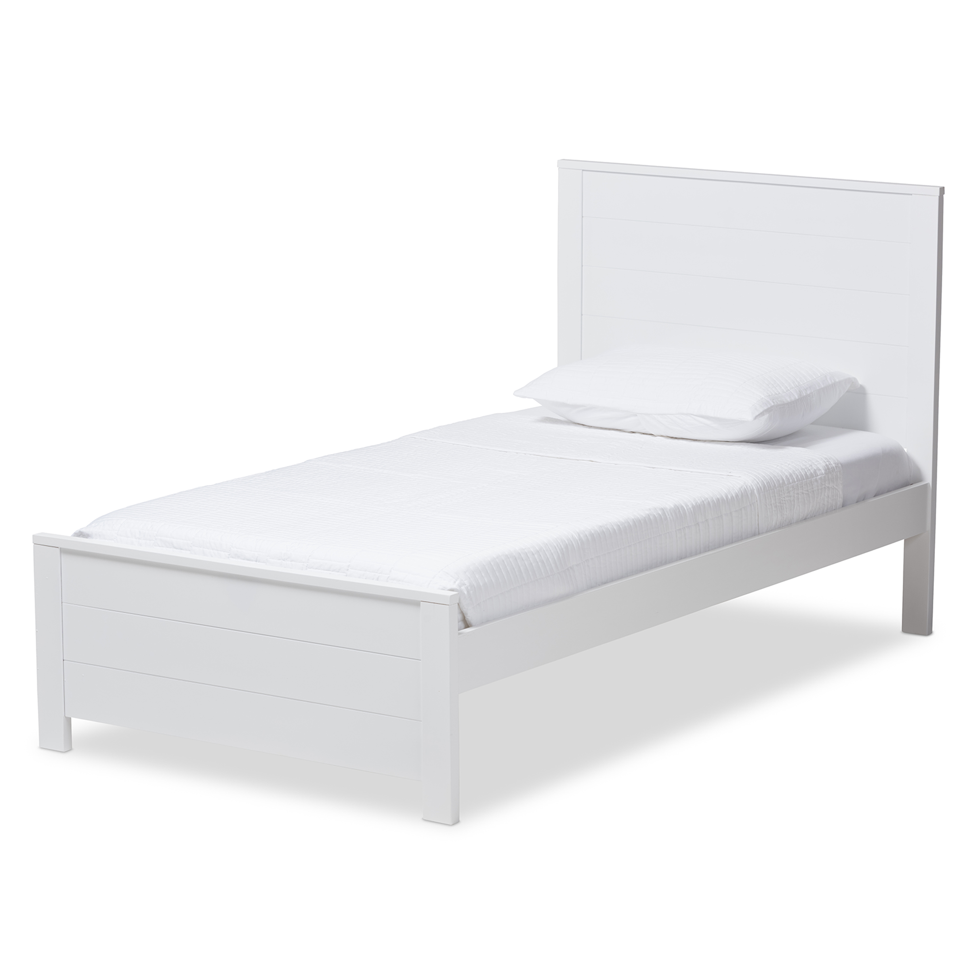 Modern white outlet twin bed